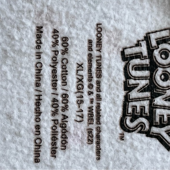 Warner Bros. Looney Tunes Sweatshirt Bugs Daffy Tweety Sylvester Multi Colored - Picture 3 of 5